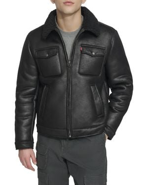 Levi's Faux Shearling Trucker Jacket - Black
