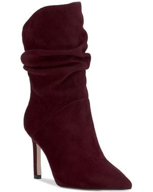 Jessica Simpson Elisti Pull On Stiletto Mid-Calf Boots - Red