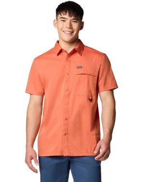 Columbia Landroamer Twill Short Sleeve Shirt - Orange