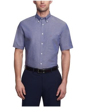 Tommy Hilfiger Short Sleeve Button-down Shirt - Blue