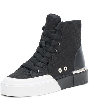 DKNY Bitsy Logo High Top Sneaker - Black