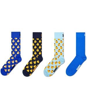 Happy Socks 4-pack Duck Socks - Blue