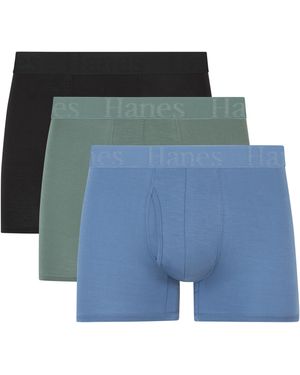 Hanes Originals Supersoft Trunks - Blue