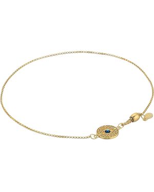 ALEX AND ANI Evil Eye Crystal Pull Chain Bracelet - Metallic