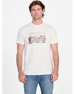 Guess Eco Short Sleeve Cactus Garden Tee - White