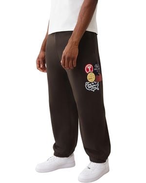 TRUE RELIGION Patch Vintage Baggy Sweatpants - Black
