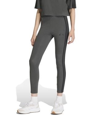 adidas Essentials 3-stripes Cotton Leggings - Gray