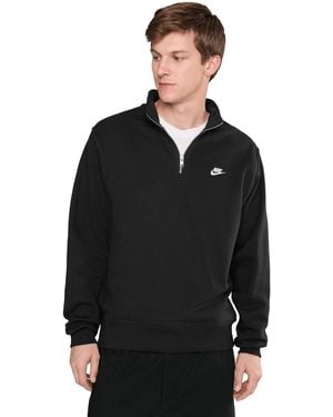 Nike Club Fleece Half Zip - Black