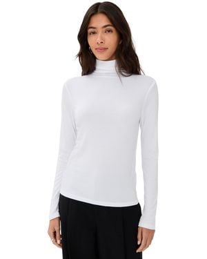 Vince S Essential Long Sleeve Turtleneck - White