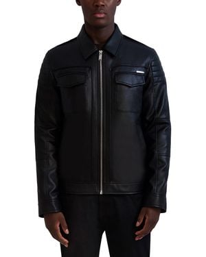 Karl Lagerfeld Paris Outerwear Faux Leather - Blue