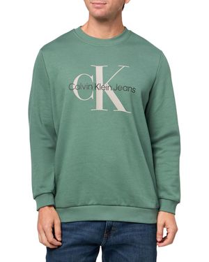 Calvin Klein Monogram Logo Crewneck Sweatshirt - Green