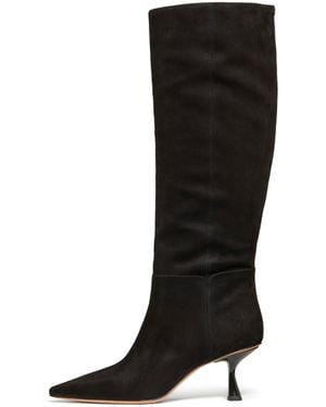 Kate Spade Adele Suede Tall Boot Mid Calf - Black