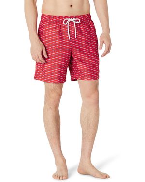 Amazon Essentials Bañador de 18cm con Forro de Malla - Rojo