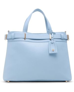 Anne Klein S Belted Satchel With Convertible Strap - Blue