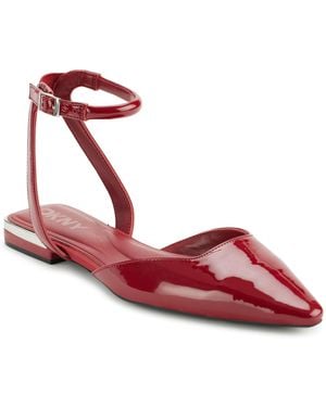 DKNY Cacia Ankle Strap Mule - Red