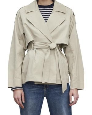 Velvet By Graham & Spencer Nancy Trench Jacket - Blue