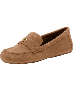 COACH Sculpted C Leather Driver - Brown