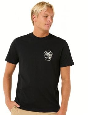Rip Curl Graphic Short Sleeve Crew Neck T-shirt - Black