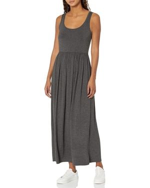 Amazon Essentials Tailliertes Tanktop-Maxikleid(erhältlich in Übergröße) - Grau