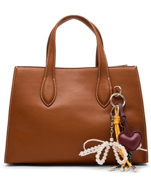 Steve Madden Calleb Satchel With Charms - Brown