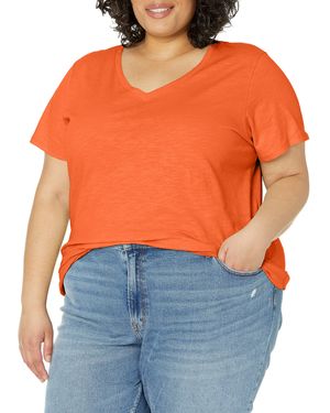 Dickies S Short Sleeve V-neck T-shirt - Orange