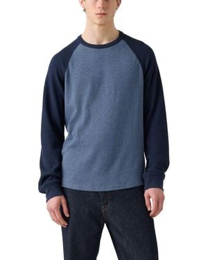 Levi's Thermal Raglan Crewneck, - Blue