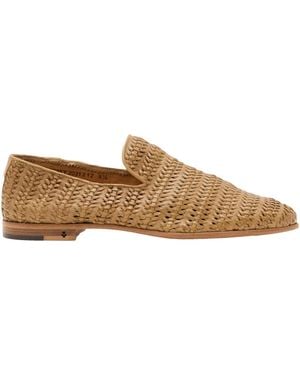 John Varvatos Venice Woven Slip On Loafer Flat - Black