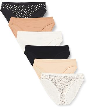 Culotte Femme Culottes Femme Sans Couture - Lot De 5 - Taille Haute - Invisible Sous Les Vêtements - 78% Nylon, 22% Élasthanne Culotte Haute Invisible - 8