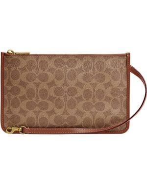 COACH Zip Pouch - Brown
