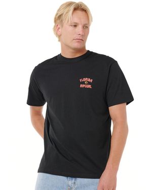 Rip Curl Destinations Short Sleeve Crew Neck T-shirt - Black