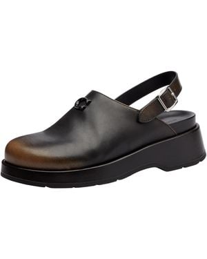 COACH Sculpted C Platform Clog In Loved Leather - Black