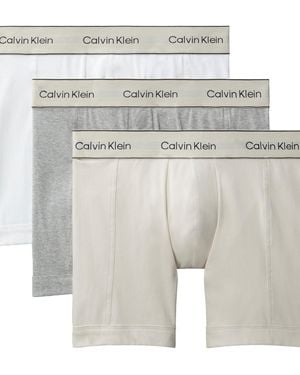 Calvin Klein Pima Cotton 3-pack Boxer Brief - White