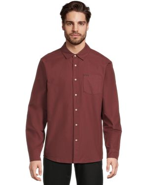 Volcom Long Sleeve Woven Classic Button-up - Red