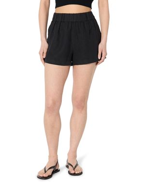 The Drop 's Essie Linen Pull On Mini Short - Black