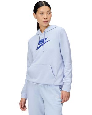 Nike Sportswear Club Fleece Logo Pullover Hoodie - Blue
