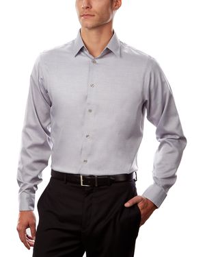Calvin Klein Dress Shirt Regular Fit Non Iron Stretch Solid - Multicolor