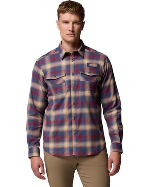 Columbia S Roughtail Stretch Flannel Long Sleeve - Purple