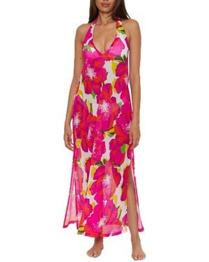Trina Turk Standard Bloom Mesh Maxi Dress - Pink