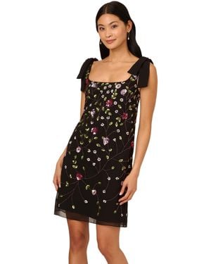 Adrianna Papell Bead GGT Shift Dress - Black