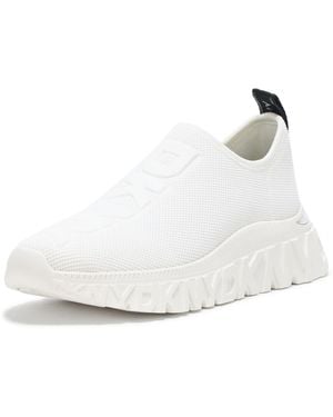 DKNY Lillie Everyday Slip On Sneaker With Logo - White