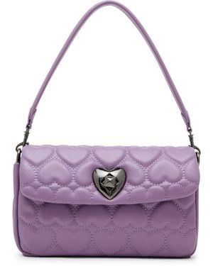 Betsey Johnson Always Heart-core Flap Shoulder Bag - Purple