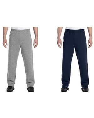 Russell Dri-power Open Bottom Sweatpants With Pockets,navy/oxford,xl - Gray