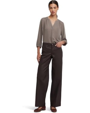 NYDJ Teresa Wide Leg Jeans In Peppercorn Coated - Multicolor