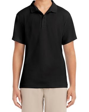 Nautica Young S Uniform Short Sleeve Performance Polo - Black