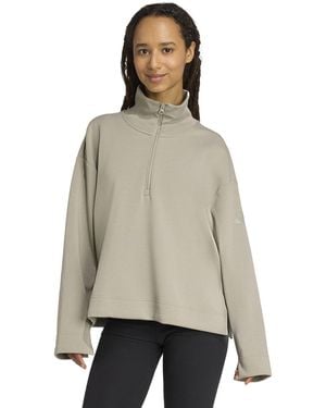 adidas All Szn Soft Lux Quarter Zip - Natural