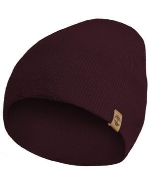Timberland On No Cuff Beanie - Soft Rib Knit Winter - Purple