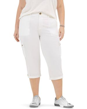 Lee Jeans Plus Ultra Lux Comfort With Flex-to-go Cargo Capri Pant - White