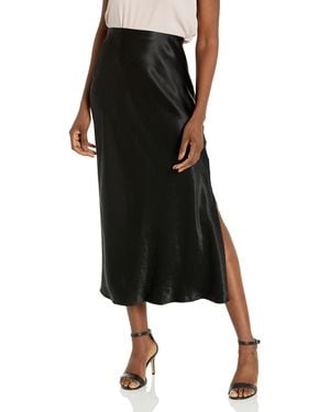 Vince S Side Slit Slip Skirt - Black