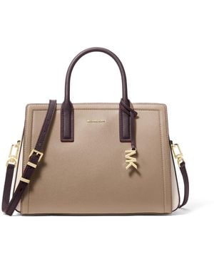 Michael Kors Laila Medium Satchel - Natural