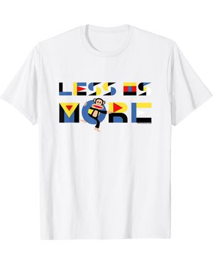 Paul Frank Julius Less Is More Bauhaus Style Text T-shirt - White